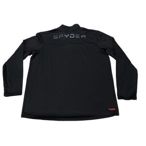 Spyder Active Shirt Men's Medium Black ProwB Long Sleeve Quarter Zip Pullover